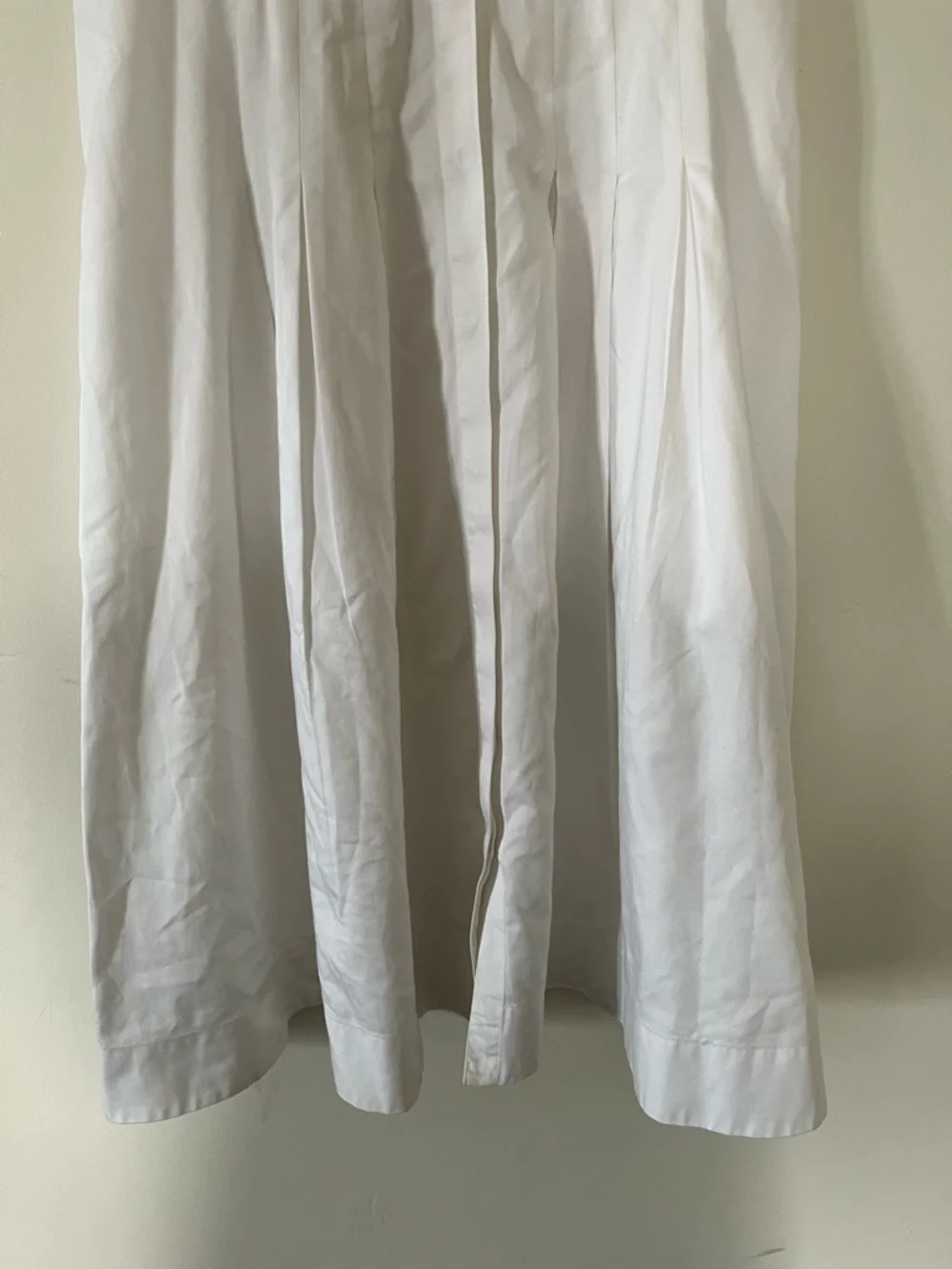 Brooks Brothers White Shirt Dress 8 Cotton Button Front Preppy Old Money Modest - Picture 6 of 9